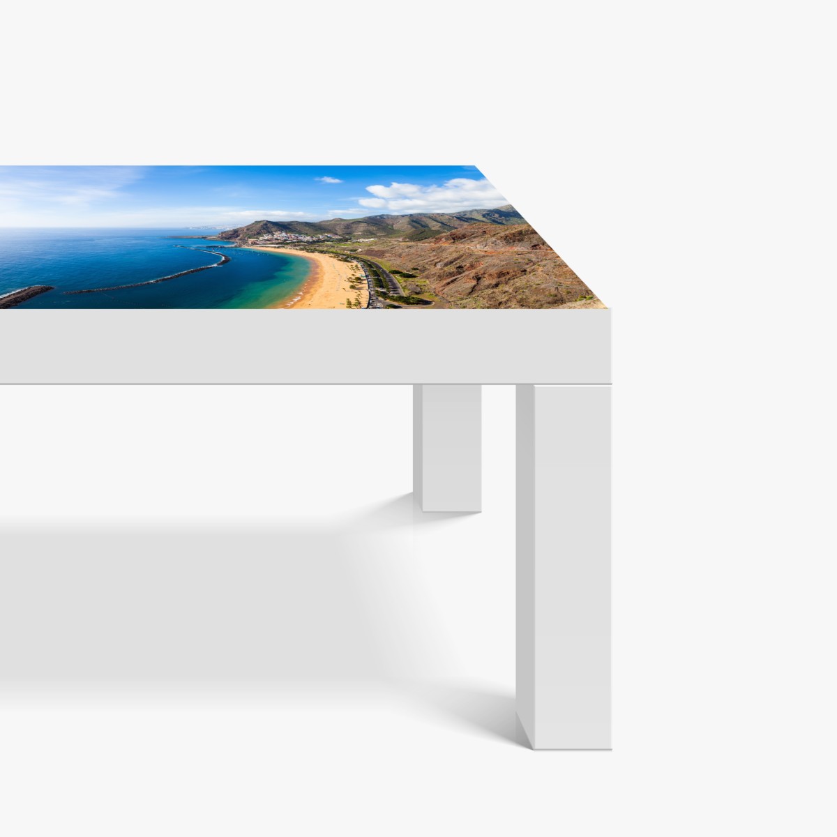 Naklejka na biurko i stół plaża Las Teresitas, panorama Teneryfy – Wallissimo® Naklejka na biurko i stół plaża Las Teresitas, panorama Teneryfy – Wallissimo®