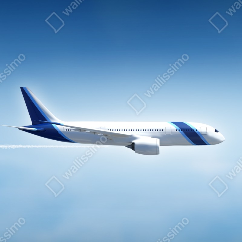 Naklejka na biurko i stół odrzutowiec na czystym niebie – Wallissimo® Naklejka na biurko i stół odrzutowiec na czystym niebie – Wallissimo®