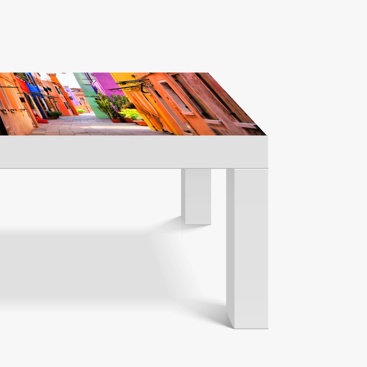 Naklejka na biurko i stół kolorowa śródziemnomorska uliczka – Wallissimo® Naklejka na biurko i stół kolorowa śródziemnomorska uliczka – Wallissimo®