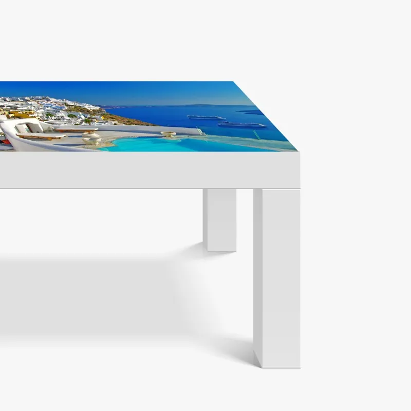 Naklejka na biurko i stół dramatyczne czarno-białe molo prowadzące w burzliwe morze – Wallissimo®