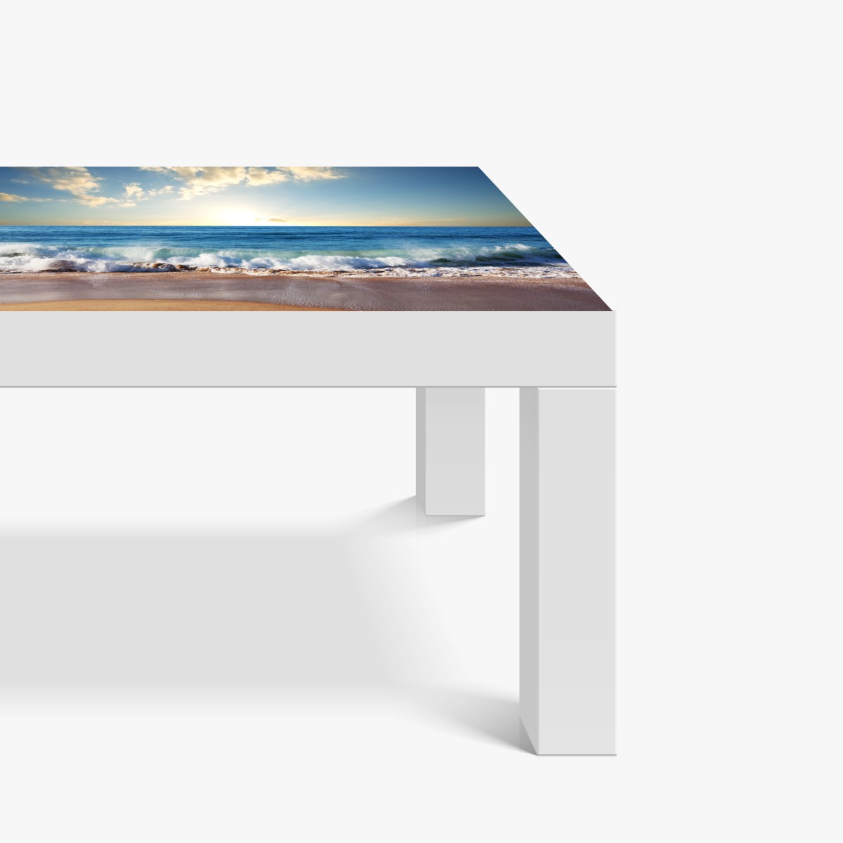 Naklejka na biurko i stół spokojny zachód słońca nad plażą – Wallissimo® Naklejka na biurko i stół spokojny zachód słońca nad plażą – Wallissimo®