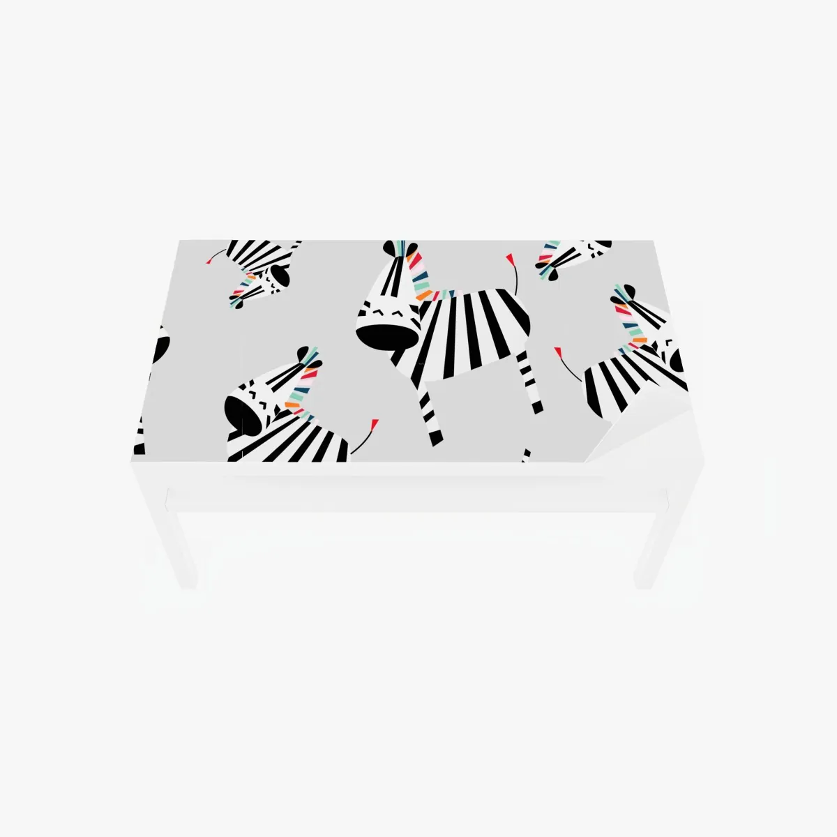 Naklejka na biurko i stół zabawny wzór z zebrami – Wallissimo® Naklejka na biurko i stół zabawny wzór z zebrami – Wallissimo®