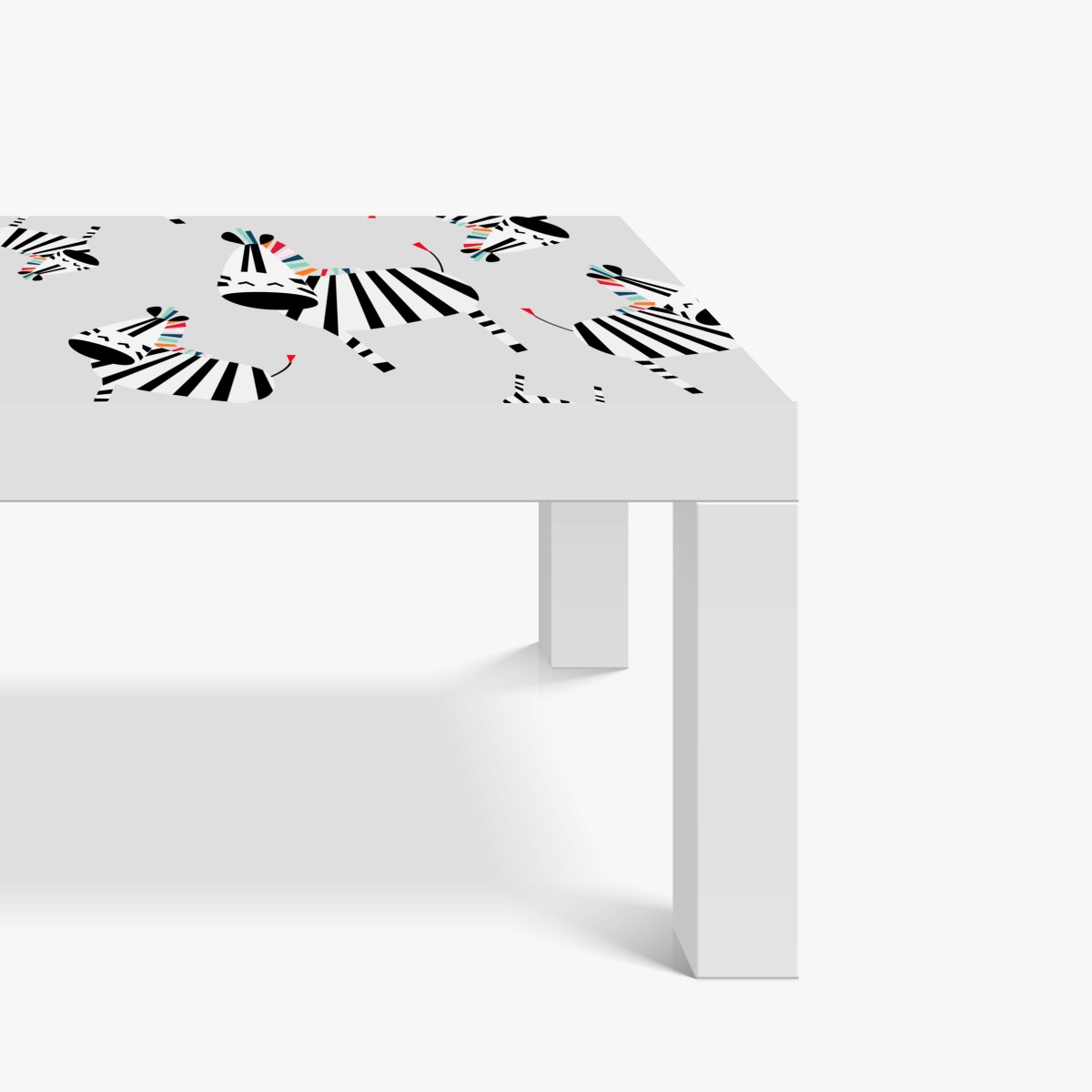 Naklejka na biurko i stół zabawny wzór z zebrami – Wallissimo® Naklejka na biurko i stół zabawny wzór z zebrami – Wallissimo®