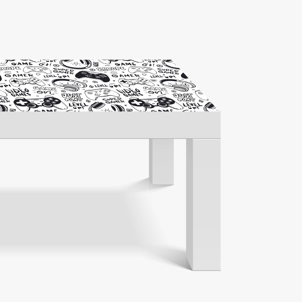 Naklejka na biurko i stół wzór gier wideo z kontrolerami – Wallissimo® Naklejka na biurko i stół wzór gier wideo z kontrolerami – Wallissimo®