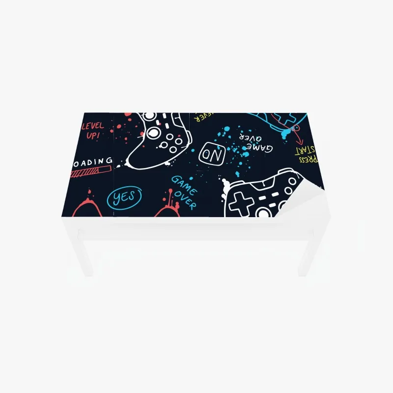 Naklejka na biurko i stół tropikalne liście i cytrusowa ilustracja – Wallissimo®