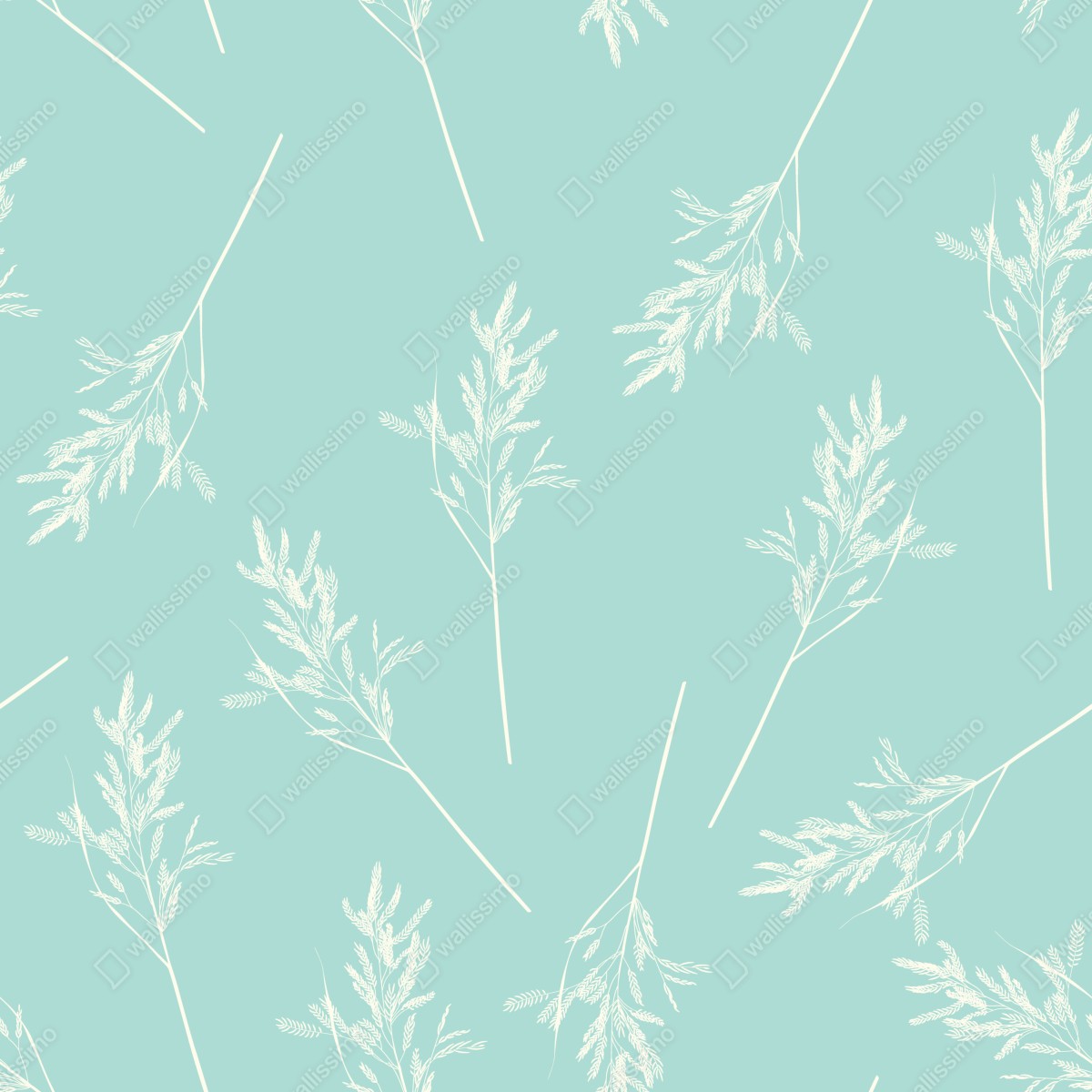 Naklejka na biurko i stół delikatny turkusowy wzór botaniczny – Wallissimo® Naklejka na biurko i stół delikatny turkusowy wzór botaniczny – Wallissimo®