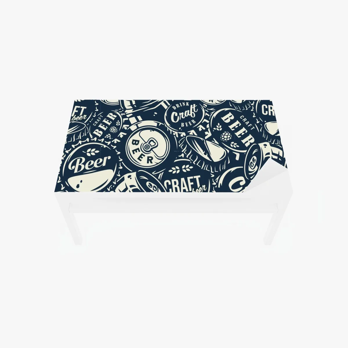 Naklejka na biurko i stół wzór kapsli piwa rzemieślniczego – Wallissimo® Naklejka na biurko i stół wzór kapsli piwa rzemieślniczego – Wallissimo®