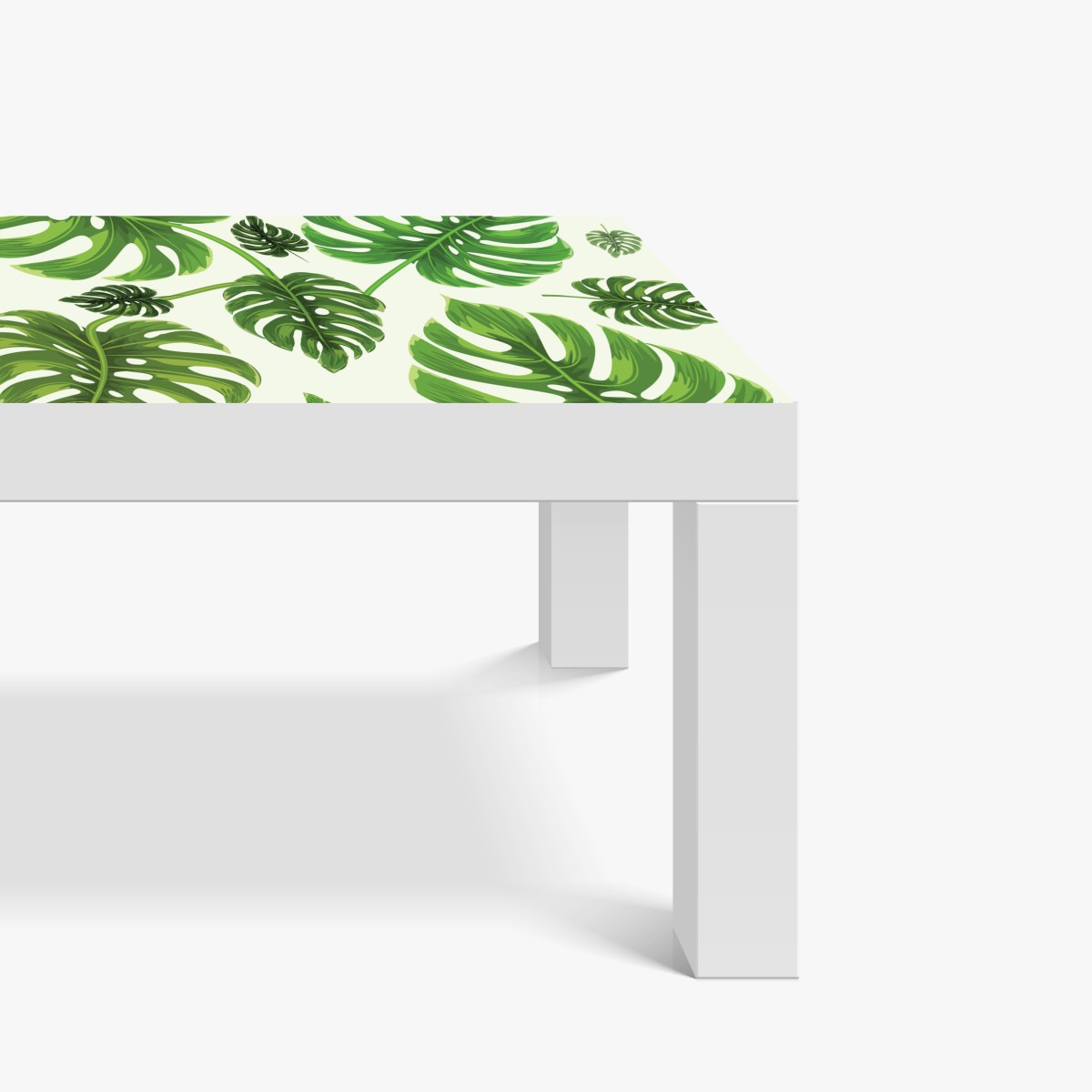 Naklejka na biurko i stół wzór tropikalnych liści monstery – Wallissimo® Naklejka na biurko i stół wzór tropikalnych liści monstery – Wallissimo®