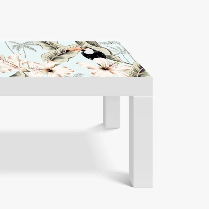 Naklejka na biurko i stół panorama zimowego lasu pokrytego śniegiem – Wallissimo®