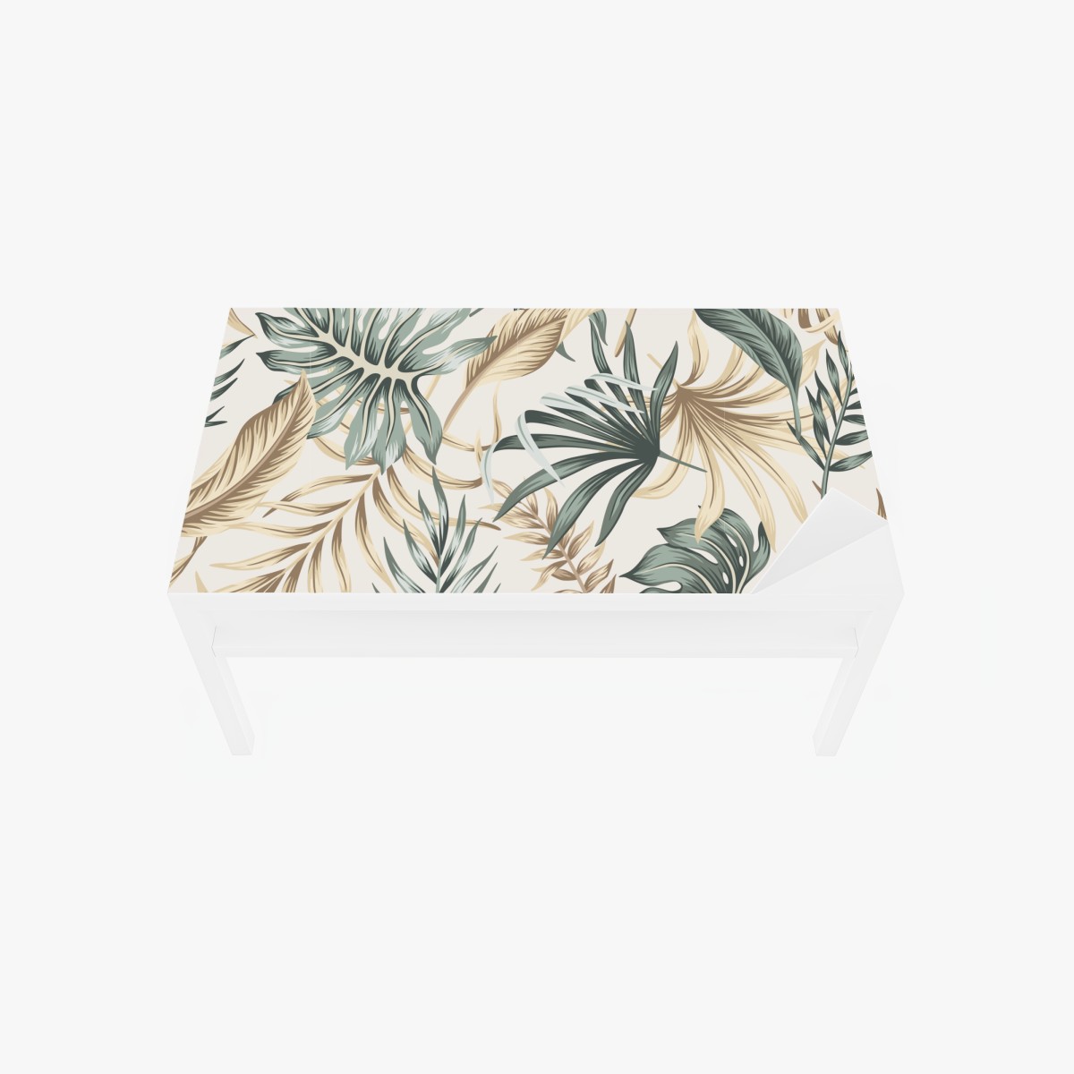 Table & desk veneer tropical botanical foliage pattern