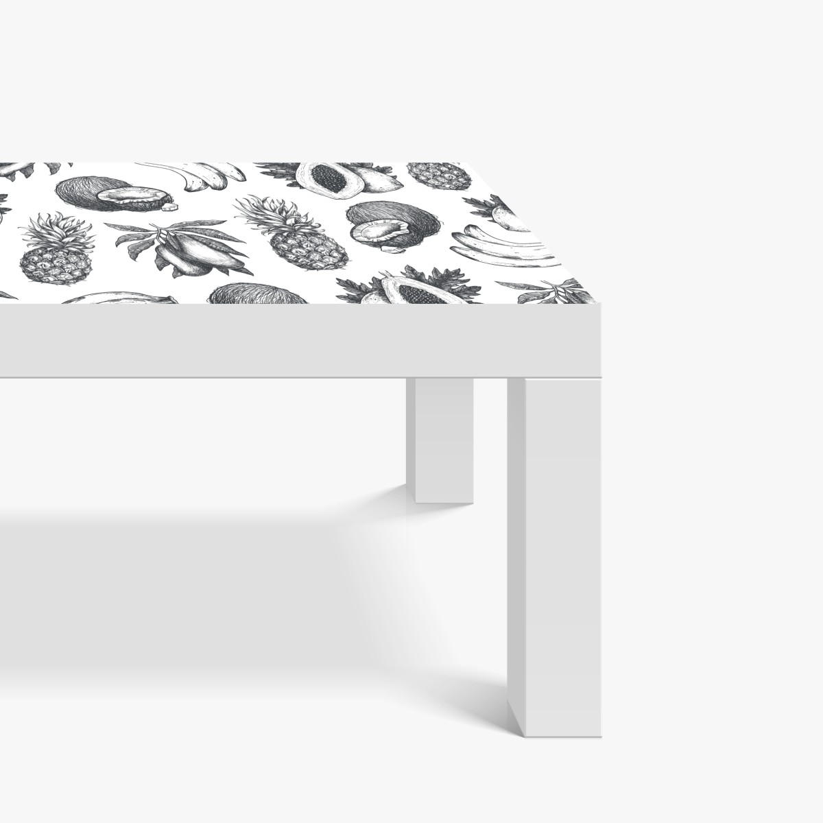 Naklejka na biurko i stół ręcznie rysowany wzór tropikalnych owoców – Wallissimo® Naklejka na biurko i stół ręcznie rysowany wzór tropikalnych owoców – Wallissimo®