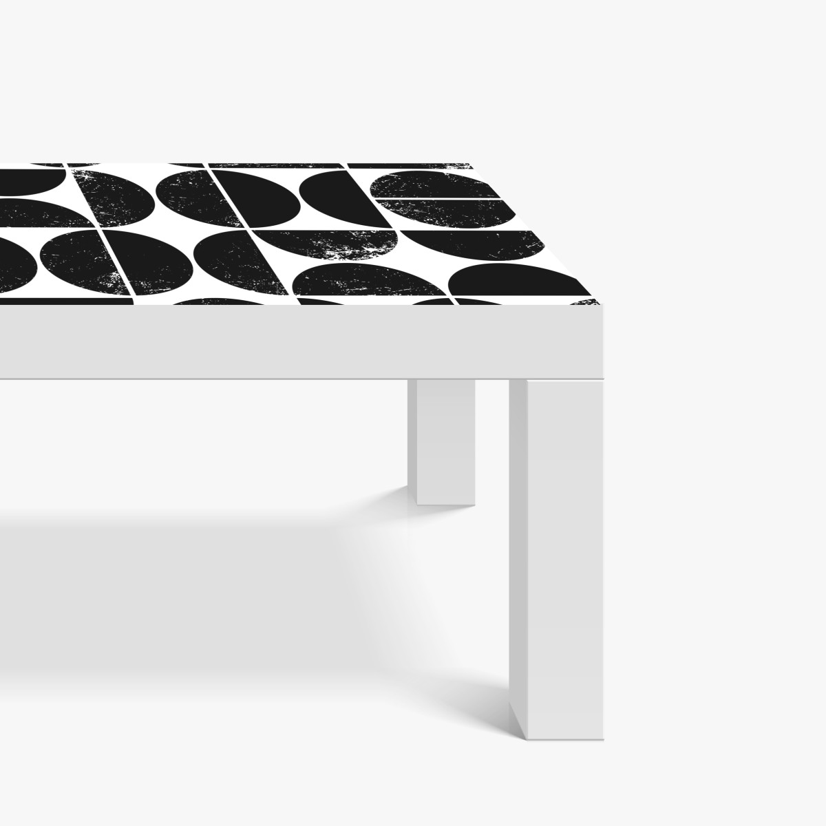 Naklejka na biurko i stół czarny geometryczny wzór z kół i półkół – Wallissimo® Naklejka na biurko i stół czarny geometryczny wzór z kół i półkół – Wallissimo®