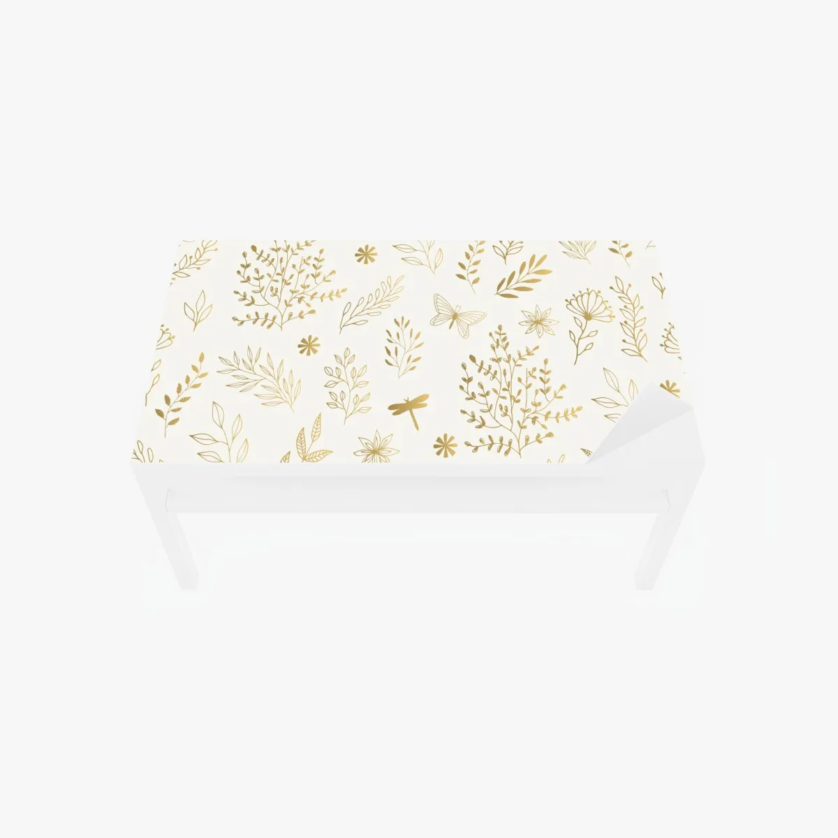 Naklejka na biurko i stół złoty botaniczny wzór – Wallissimo® Naklejka na biurko i stół złoty botaniczny wzór – Wallissimo®