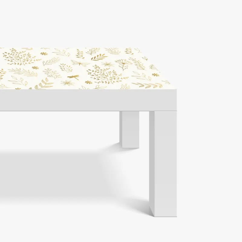 Naklejka na biurko i stół złoty botaniczny wzór – Wallissimo® Naklejka na biurko i stół złoty botaniczny wzór – Wallissimo®