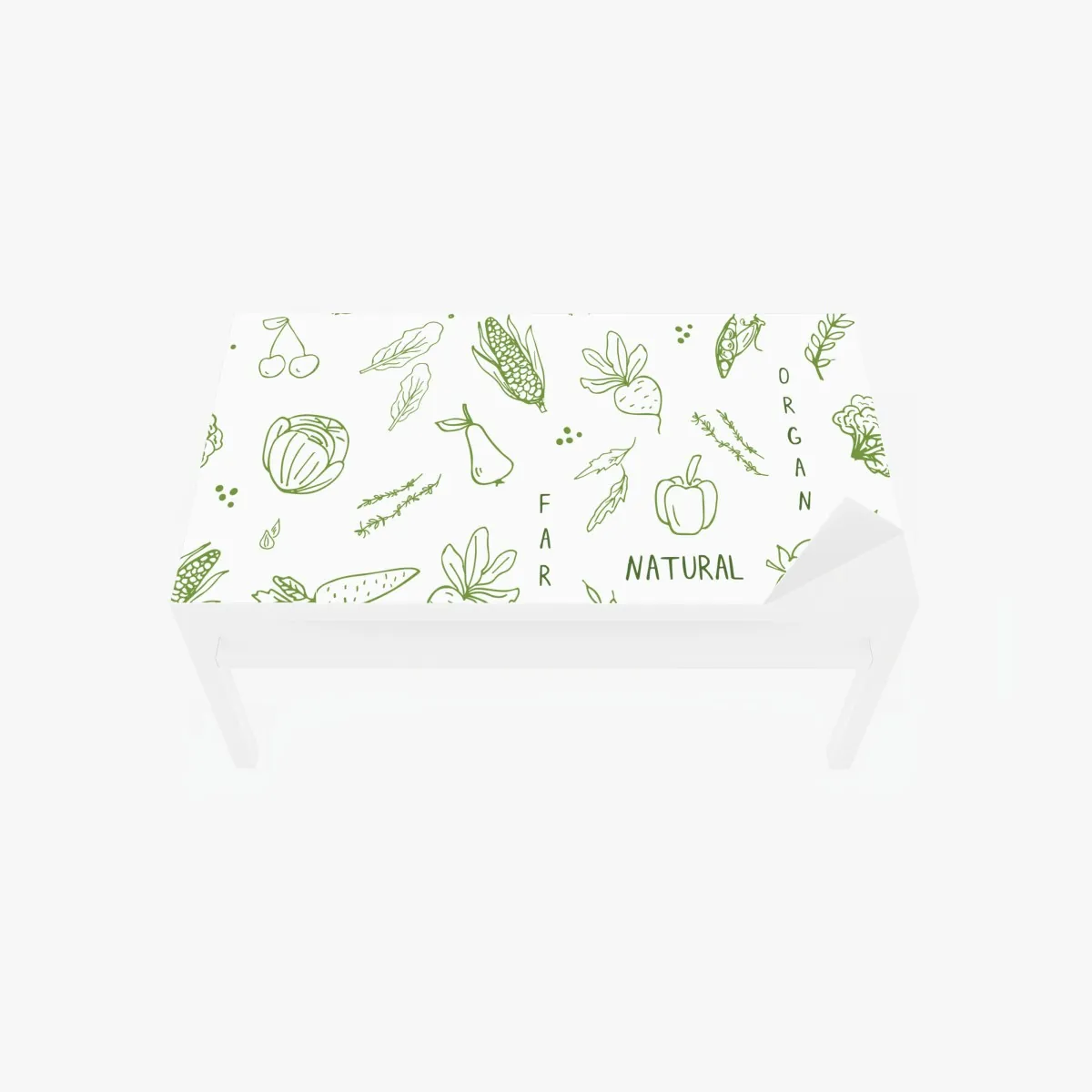 Naklejka na biurko i stół ręcznie rysowany wzór warzyw i owoców – Wallissimo® Naklejka na biurko i stół ręcznie rysowany wzór warzyw i owoców – Wallissimo®