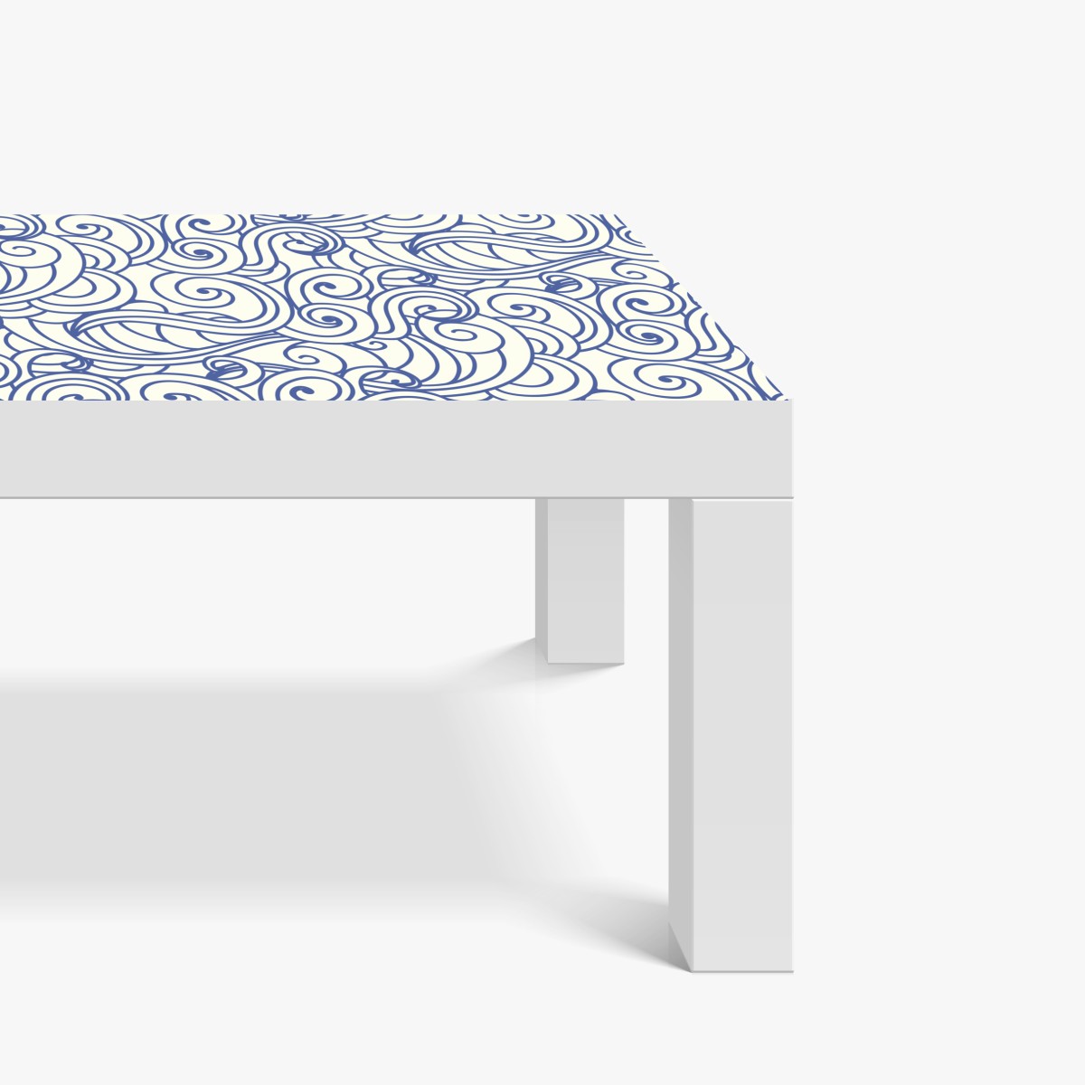 Naklejka na biurko i stół niebieski wzór ze spiralami – Wallissimo® Naklejka na biurko i stół niebieski wzór ze spiralami – Wallissimo®