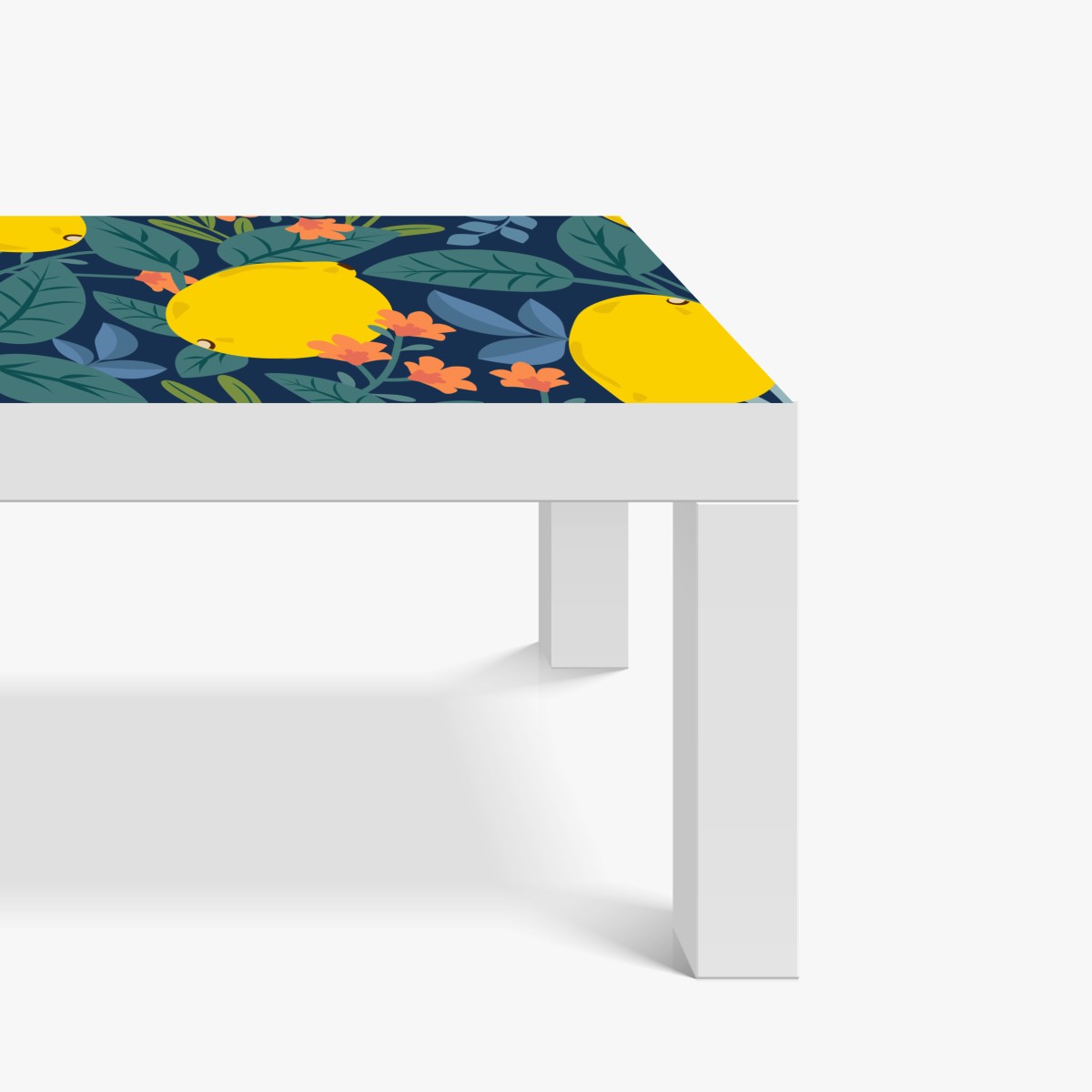 Naklejka na biurko i stół jaskrawy botaniczny wzór z cytrynami – Wallissimo® Naklejka na biurko i stół jaskrawy botaniczny wzór z cytrynami – Wallissimo®