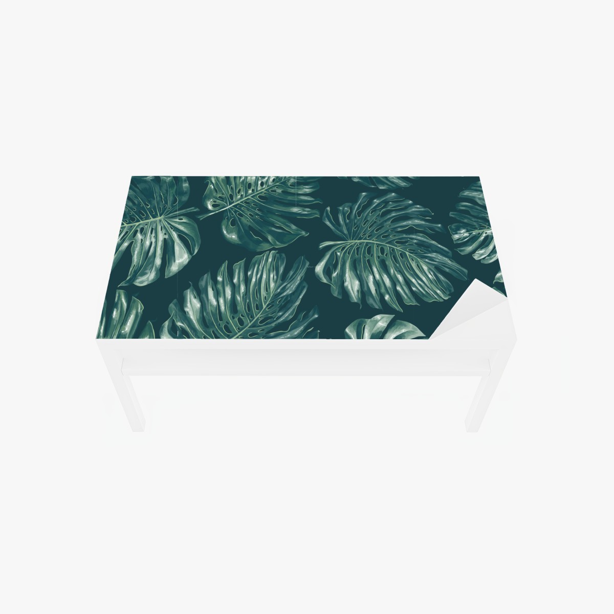 Table & desk veneer tropical monstera leaf pattern