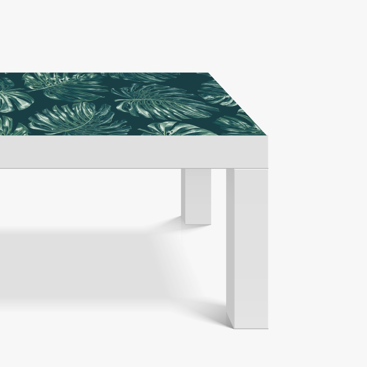 Naklejka na biurko i stół wzór tropikalnych liści monstery – Wallissimo® Naklejka na biurko i stół wzór tropikalnych liści monstery – Wallissimo®