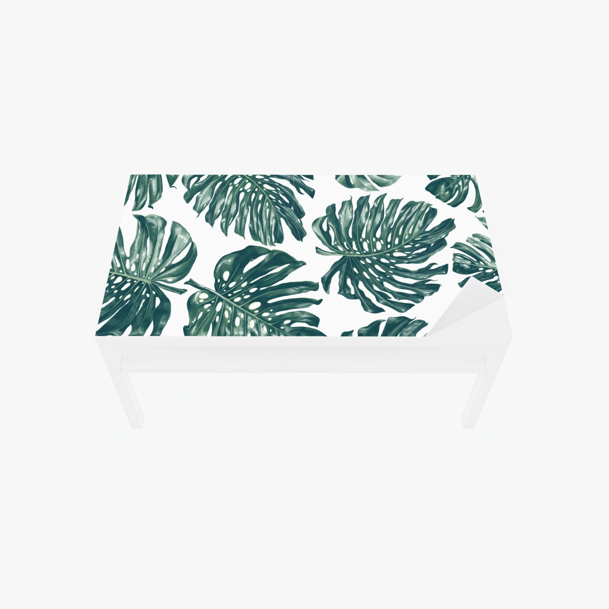 Table & desk veneer monstera leaf botanical pattern