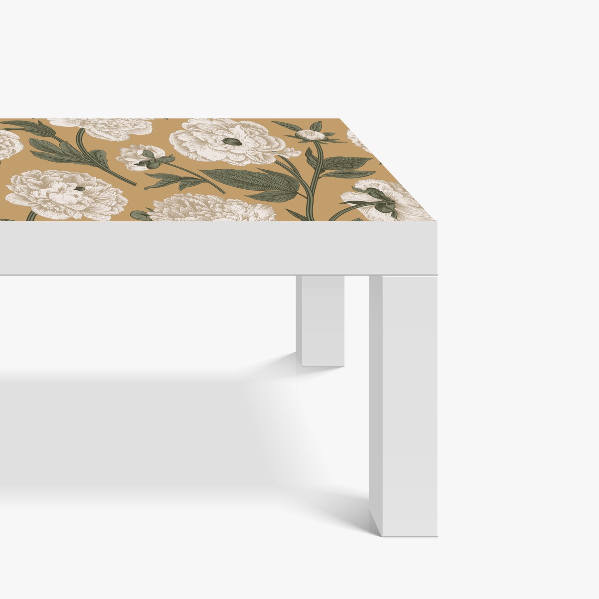 Naklejka na biurko i stół vintage wzór botaniczny z piwoniami – Wallissimo® Naklejka na biurko i stół vintage wzór botaniczny z piwoniami – Wallissimo®