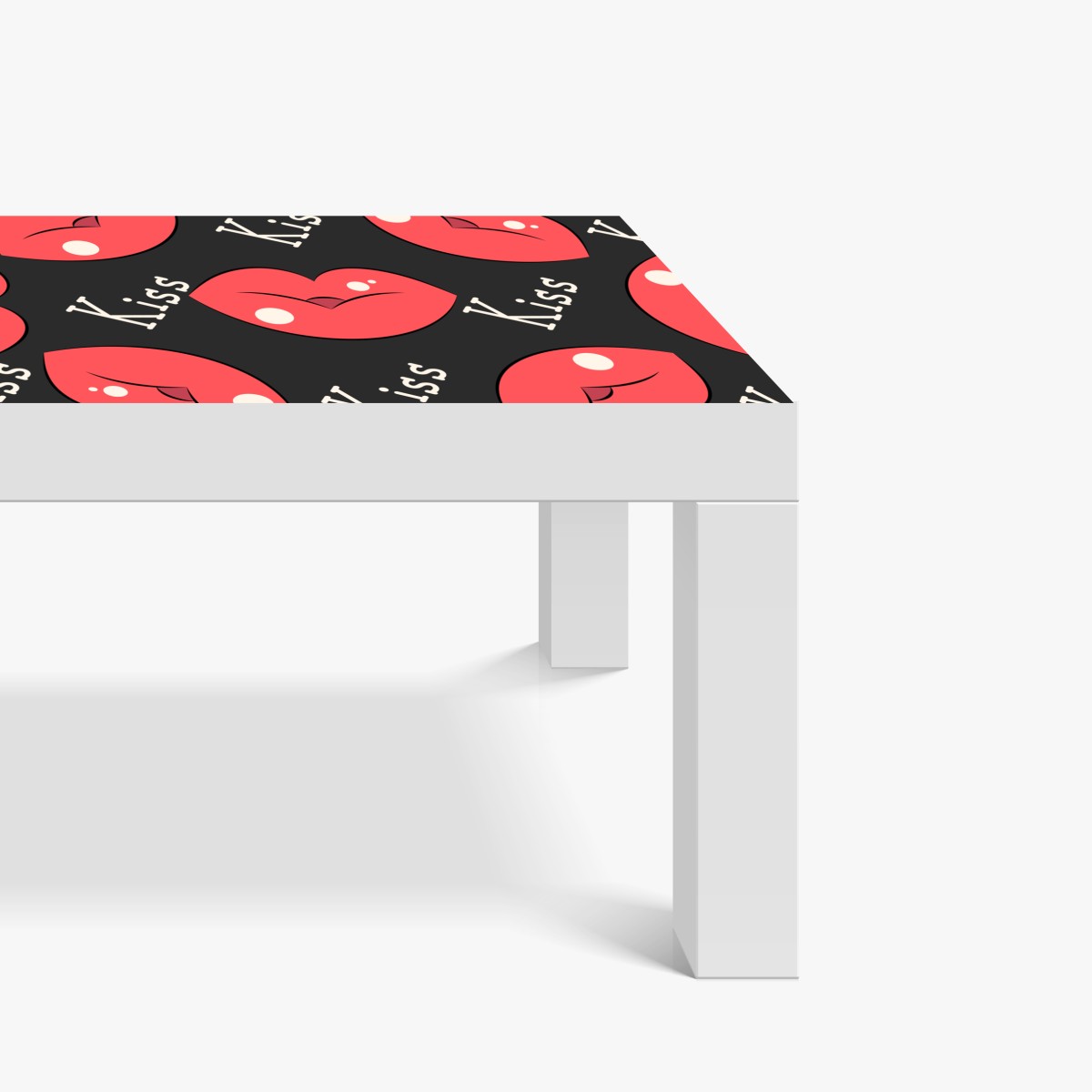 Naklejka na biurko i stół zabawny wzór różowych ust – Wallissimo® Naklejka na biurko i stół zabawny wzór różowych ust – Wallissimo®