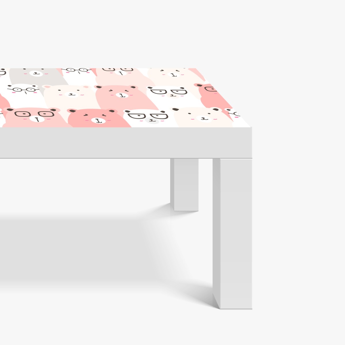 Naklejka na biurko i stół pastelowy wzór z misiami do pokoju dziecięcego – Wallissimo® Naklejka na biurko i stół pastelowy wzór z misiami do pokoju dziecięcego – Wallissimo®