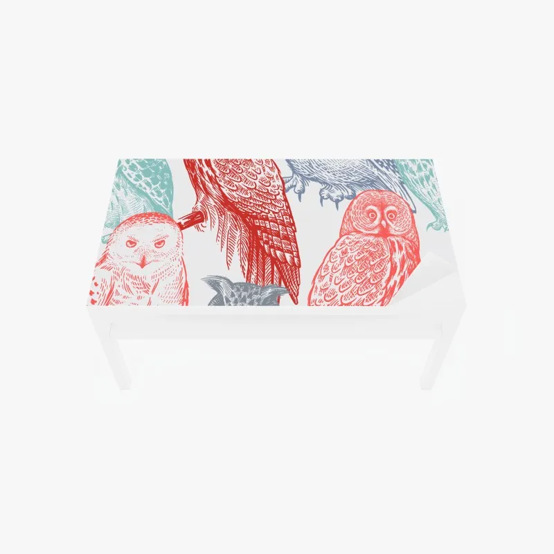 Naklejka na biurko i stół panorama zimowego lasu pokrytego śniegiem – Wallissimo®