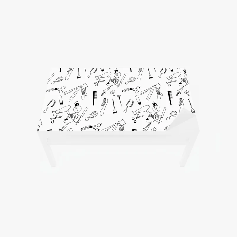 Naklejka na biurko i stół żywy abstrakcyjny wzór kształtów – Wallissimo®