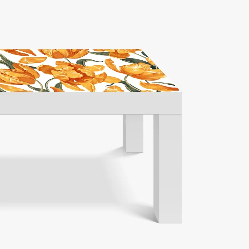 Naklejka na biurko i stół tropikalny wzór hibiskusa – Wallissimo®