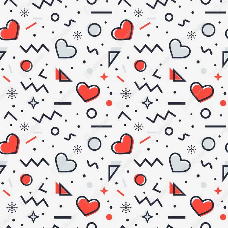 Naklejka na biurko i stół zabawny wzór serc na białym tle – Wallissimo® Naklejka na biurko i stół zabawny wzór serc na białym tle – Wallissimo®