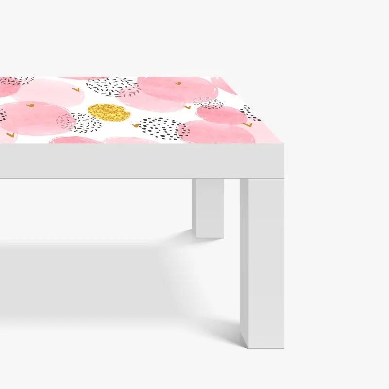 Naklejka na biurko i stół czerwony botaniczny wzór liści – Wallissimo®