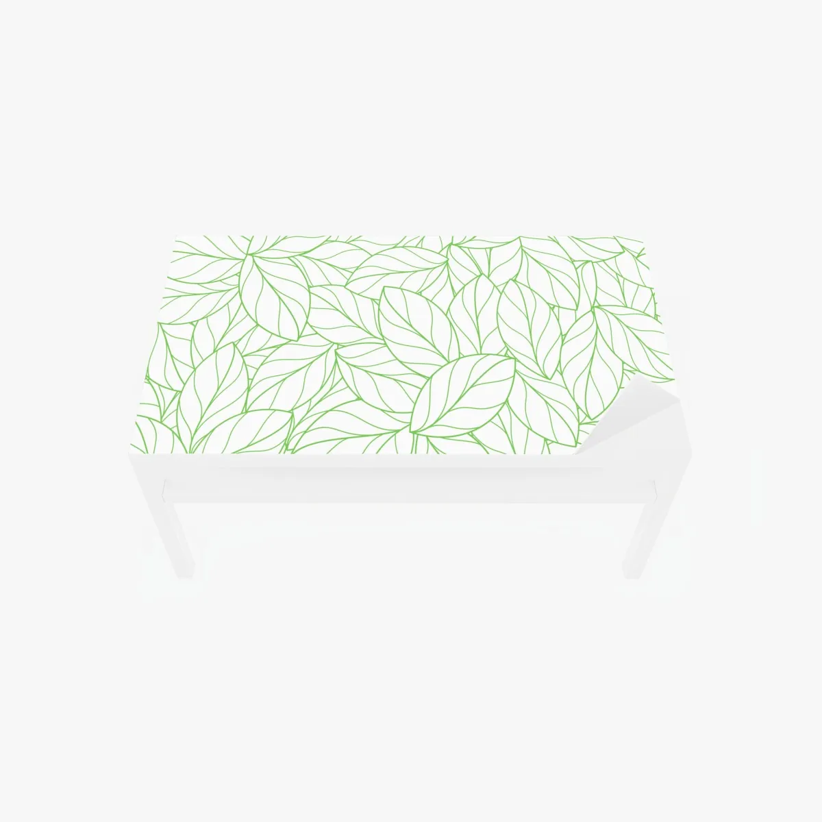 Naklejka na biurko i stół zielony wzór liści – Wallissimo® Naklejka na biurko i stół zielony wzór liści – Wallissimo®