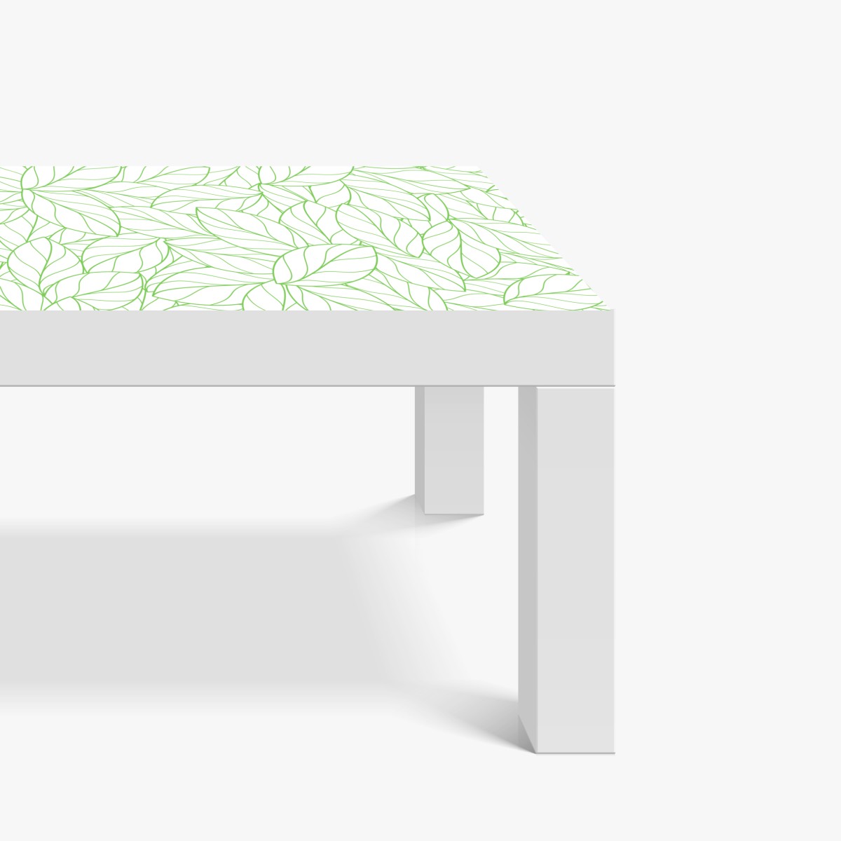Naklejka na biurko i stół zielony wzór liści – Wallissimo® Naklejka na biurko i stół zielony wzór liści – Wallissimo®