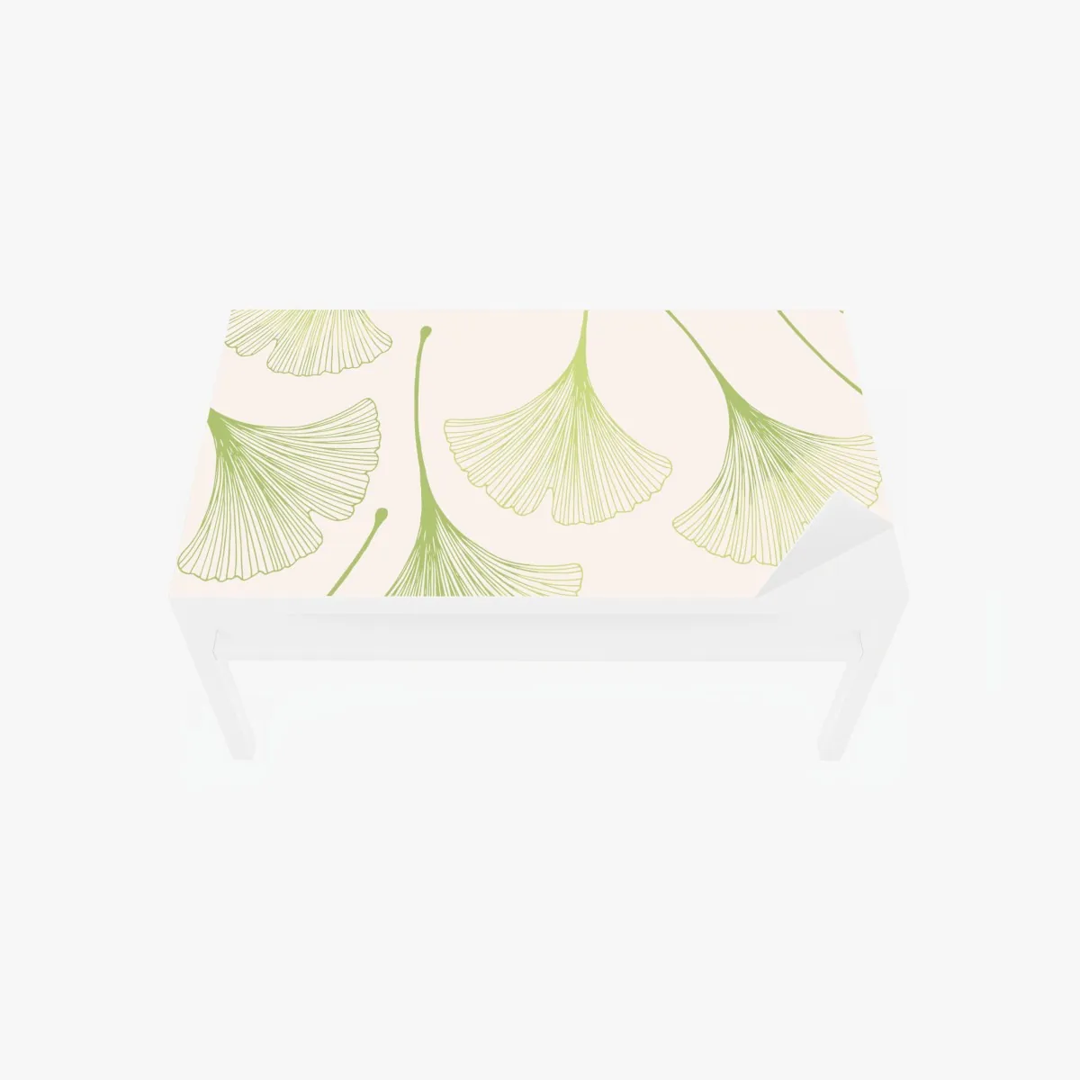 Naklejka na biurko i stół delikatny wzór liści miłorzębu – Wallissimo® Naklejka na biurko i stół delikatny wzór liści miłorzębu – Wallissimo®