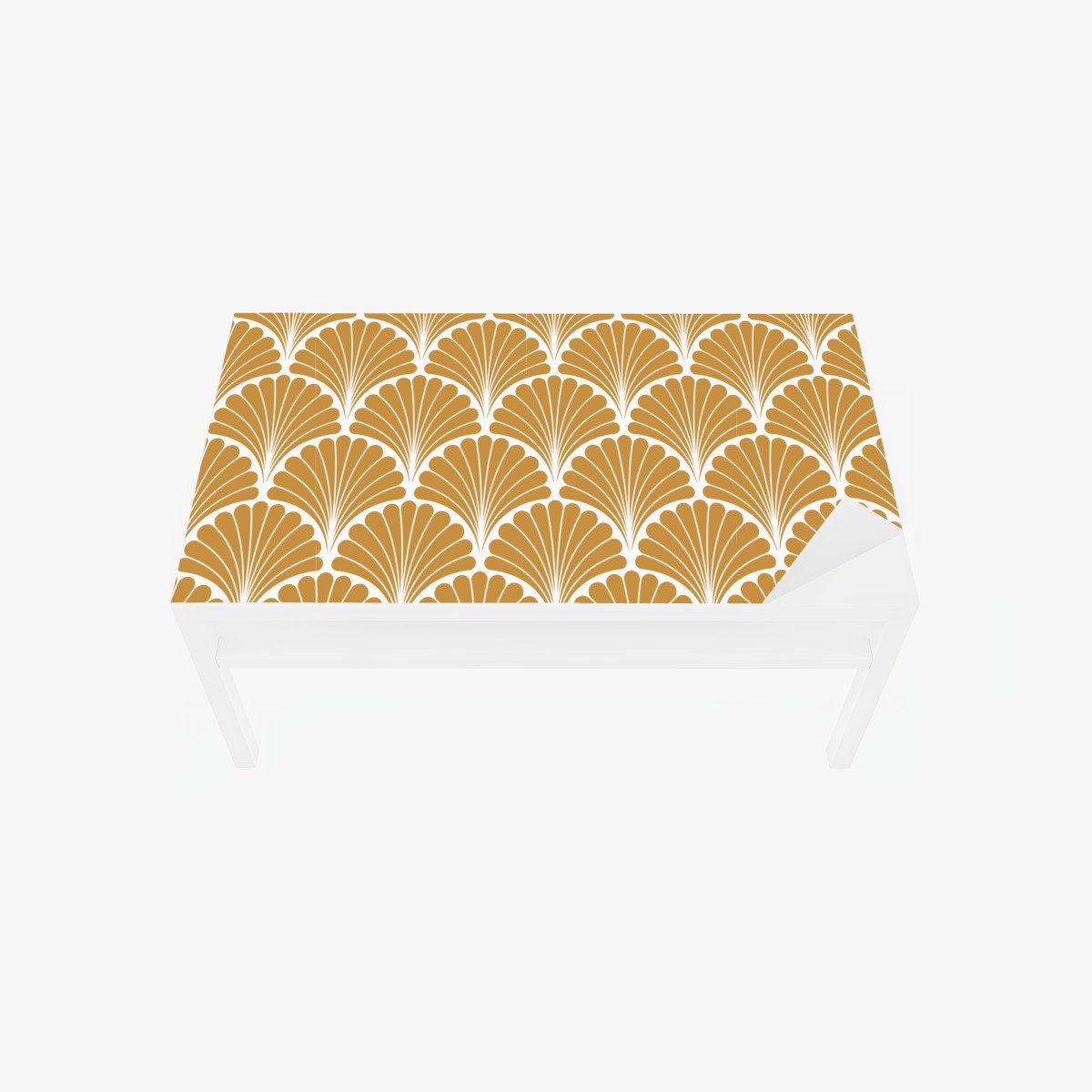 Table & desk veneer golden art deco fan pattern