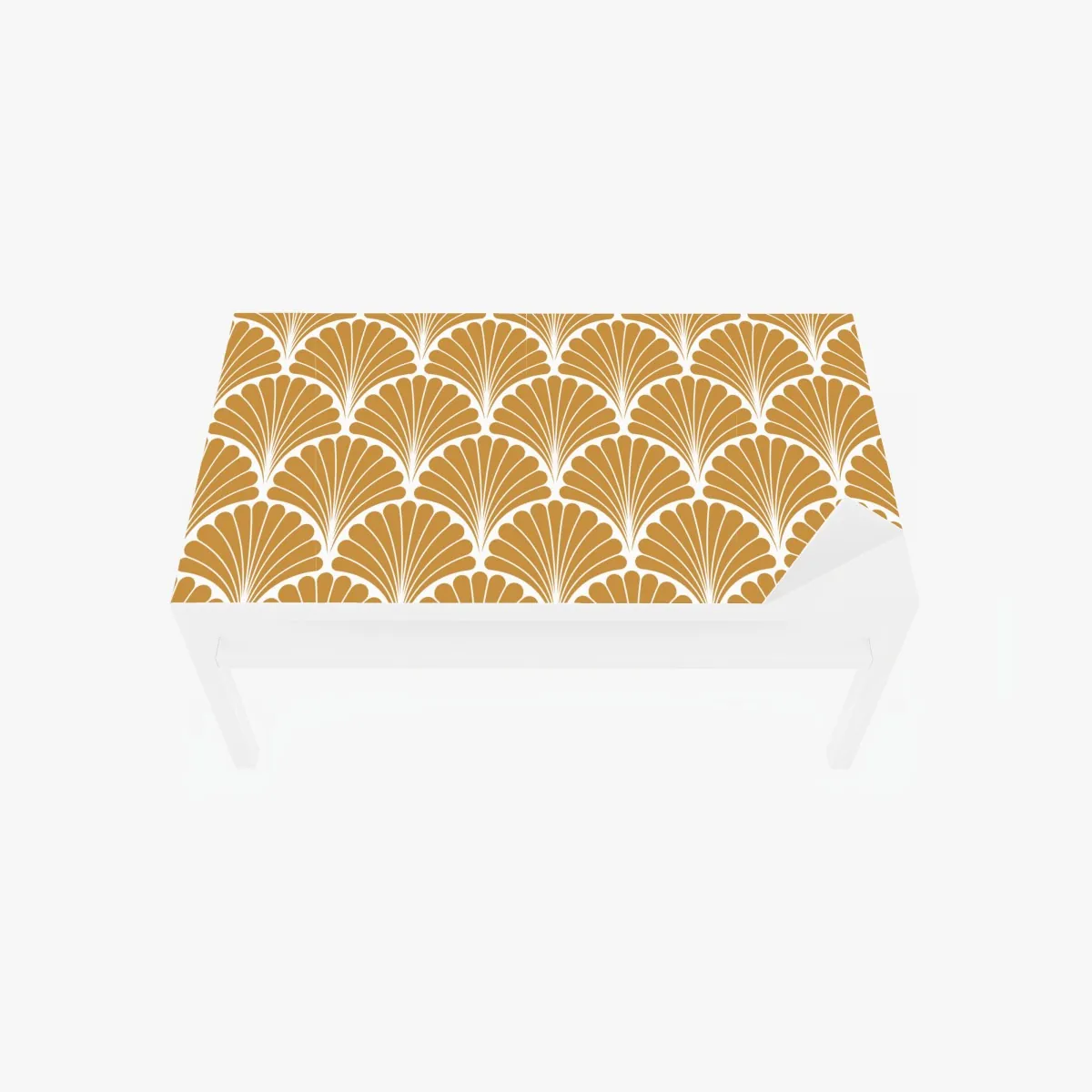 Naklejka na biurko i stół złoty wzór wachlarza w stylu art deco – Wallissimo® Naklejka na biurko i stół złoty wzór wachlarza w stylu art deco – Wallissimo®