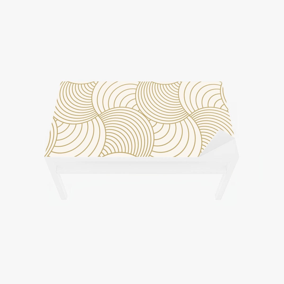 Table & desk veneer gold art deco circle pattern