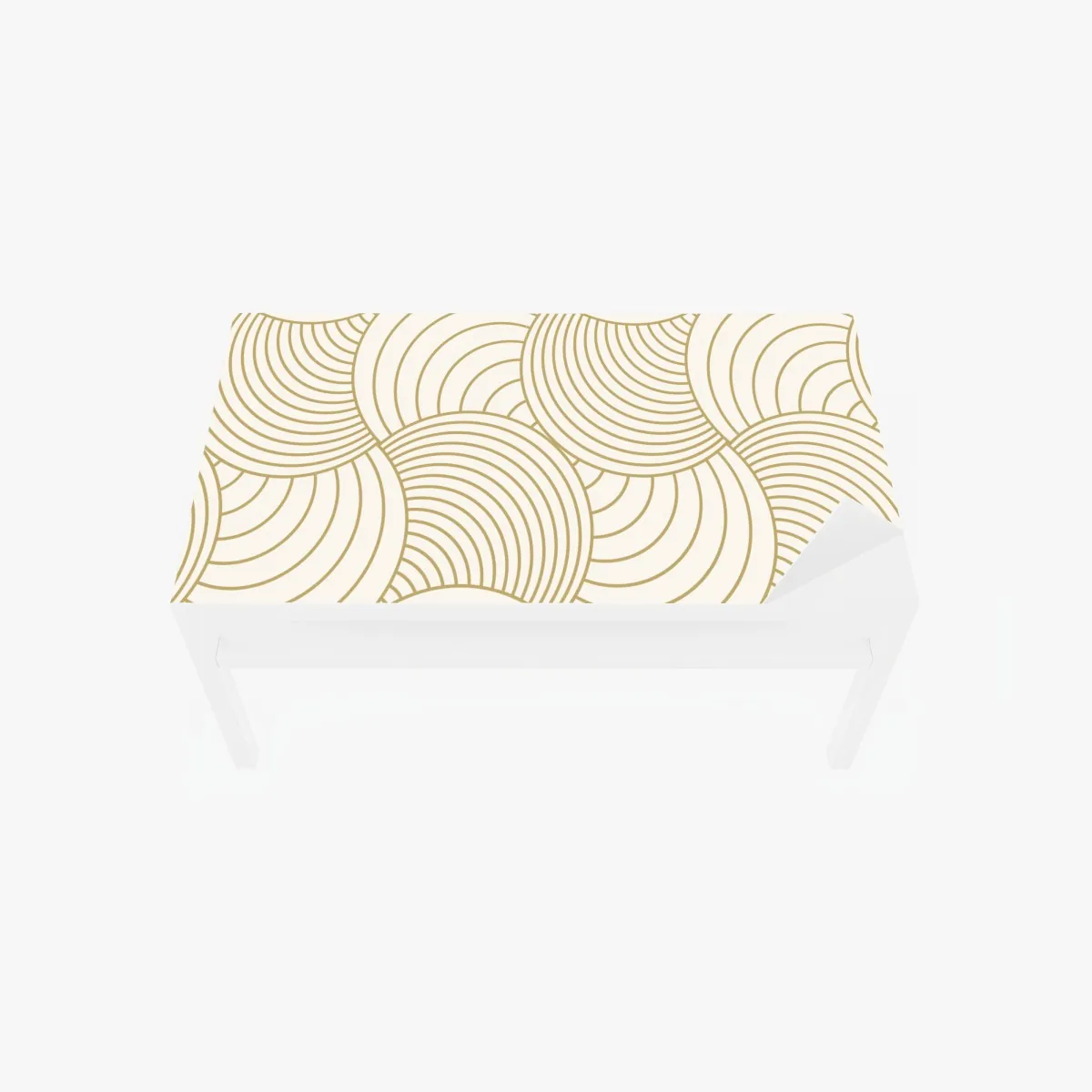 Naklejka na biurko i stół złoty art deco wzór okręgów – Wallissimo® Naklejka na biurko i stół złoty art deco wzór okręgów – Wallissimo®