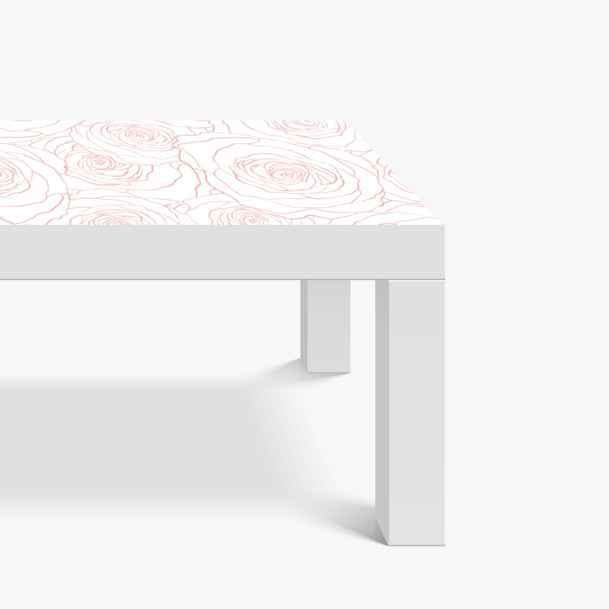 Naklejka na biurko i stół delikatny wzór różowych róż – Wallissimo® Naklejka na biurko i stół delikatny wzór różowych róż – Wallissimo®