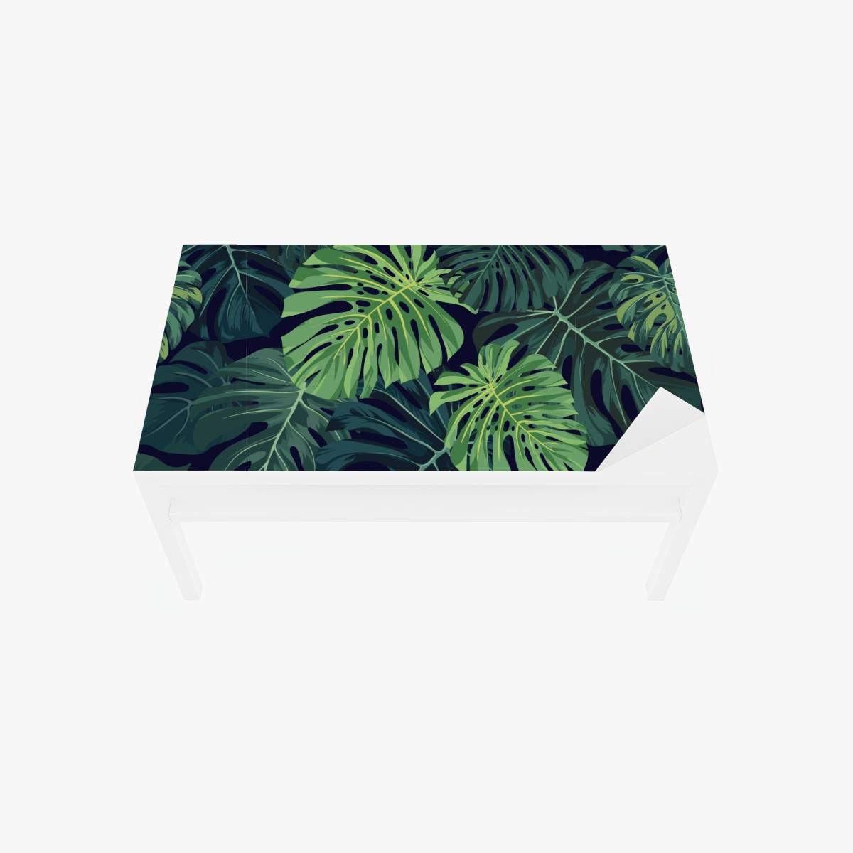 Table & desk veneer tropical monstera leaves pattern