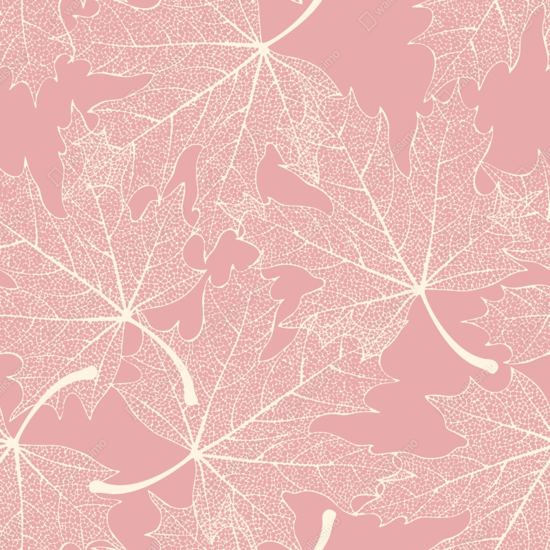 Naklejka na biurko i stół delikatny różowy wzór liści – Wallissimo® Naklejka na biurko i stół delikatny różowy wzór liści – Wallissimo®