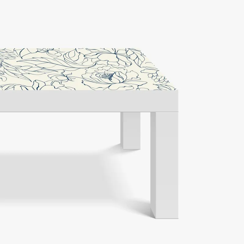 Naklejka na biurko i stół spokojny botaniczny wzór lotosu – Wallissimo®