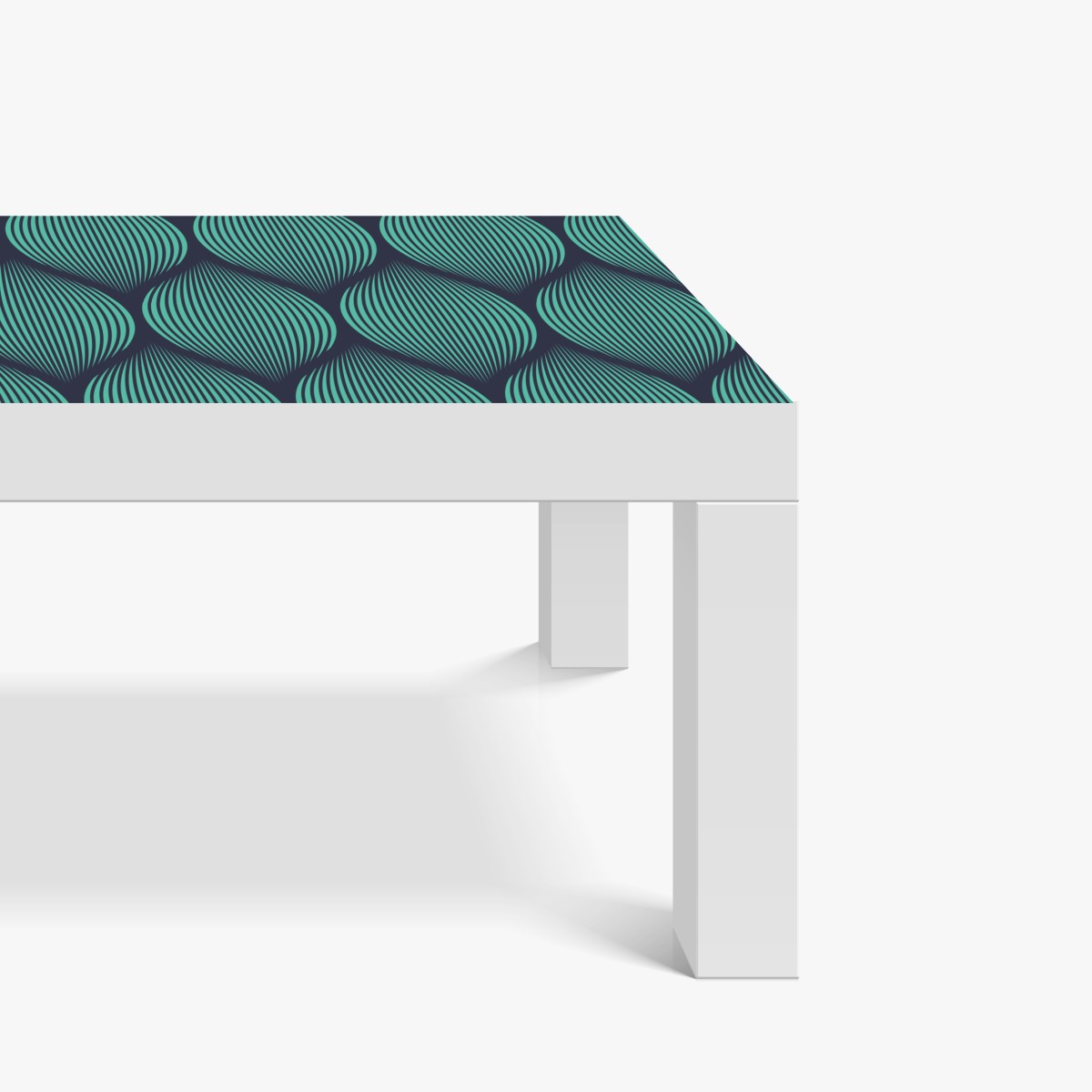 Naklejka na biurko i stół turkusowy geometryczny motyw łezki – Wallissimo® Naklejka na biurko i stół turkusowy geometryczny motyw łezki – Wallissimo®