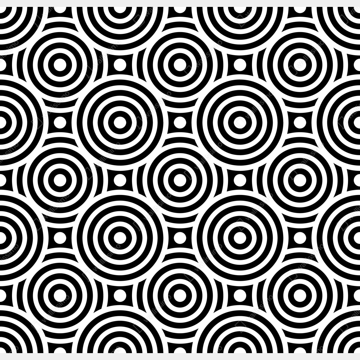 Naklejka na biurko i stół czarno-biały wzór koncentrycznych kół – Wallissimo® Naklejka na biurko i stół czarno-biały wzór koncentrycznych kół – Wallissimo®