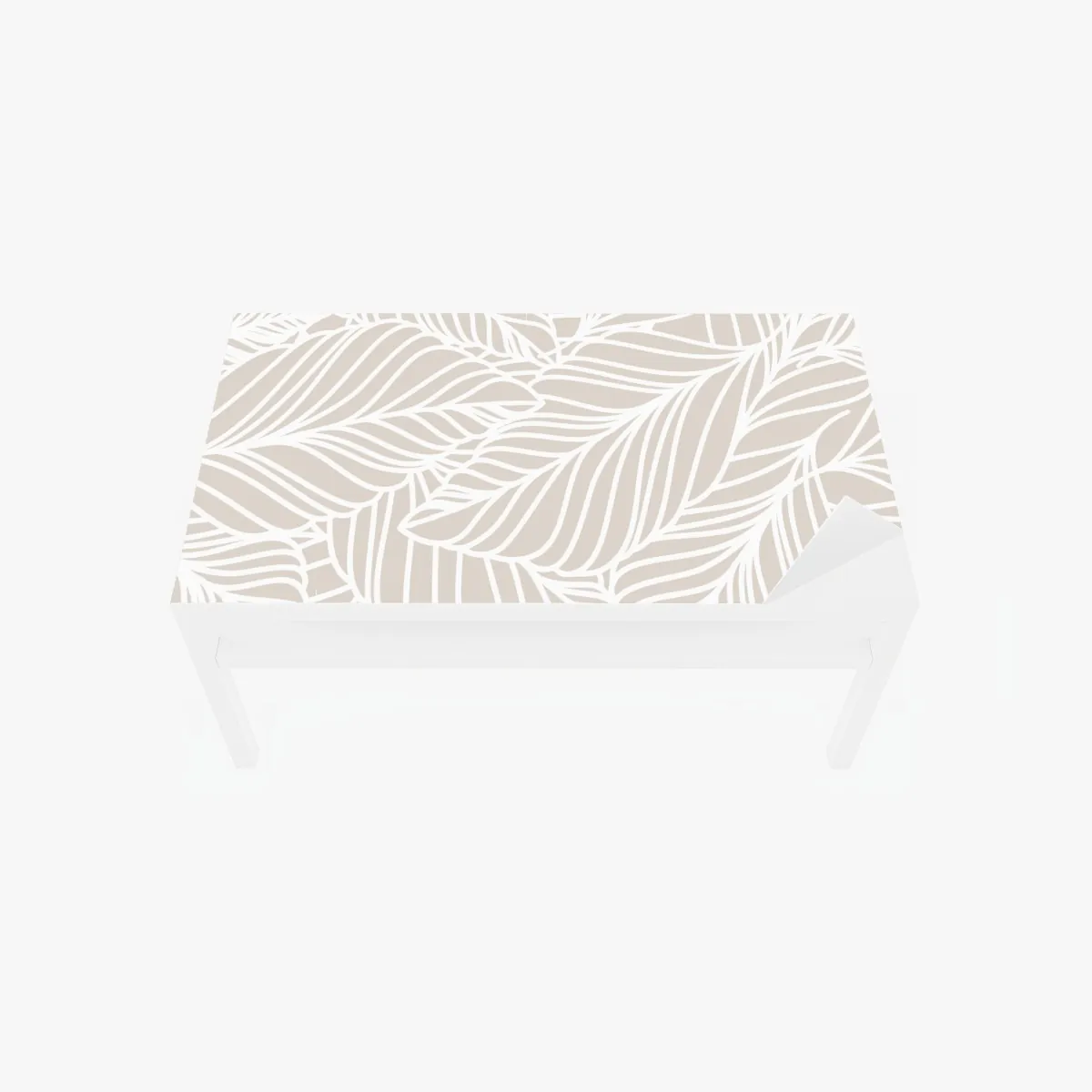 Naklejka na biurko i stół beżowy botaniczny wzór liści – Wallissimo® Naklejka na biurko i stół beżowy botaniczny wzór liści – Wallissimo®