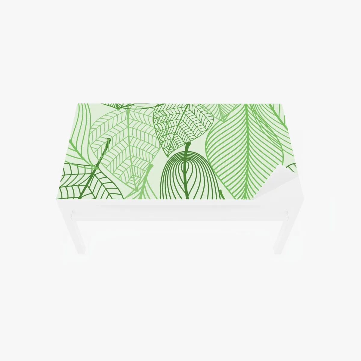 Naklejka na biurko i stół zielony botaniczny wzór liści – Wallissimo® Naklejka na biurko i stół zielony botaniczny wzór liści – Wallissimo®