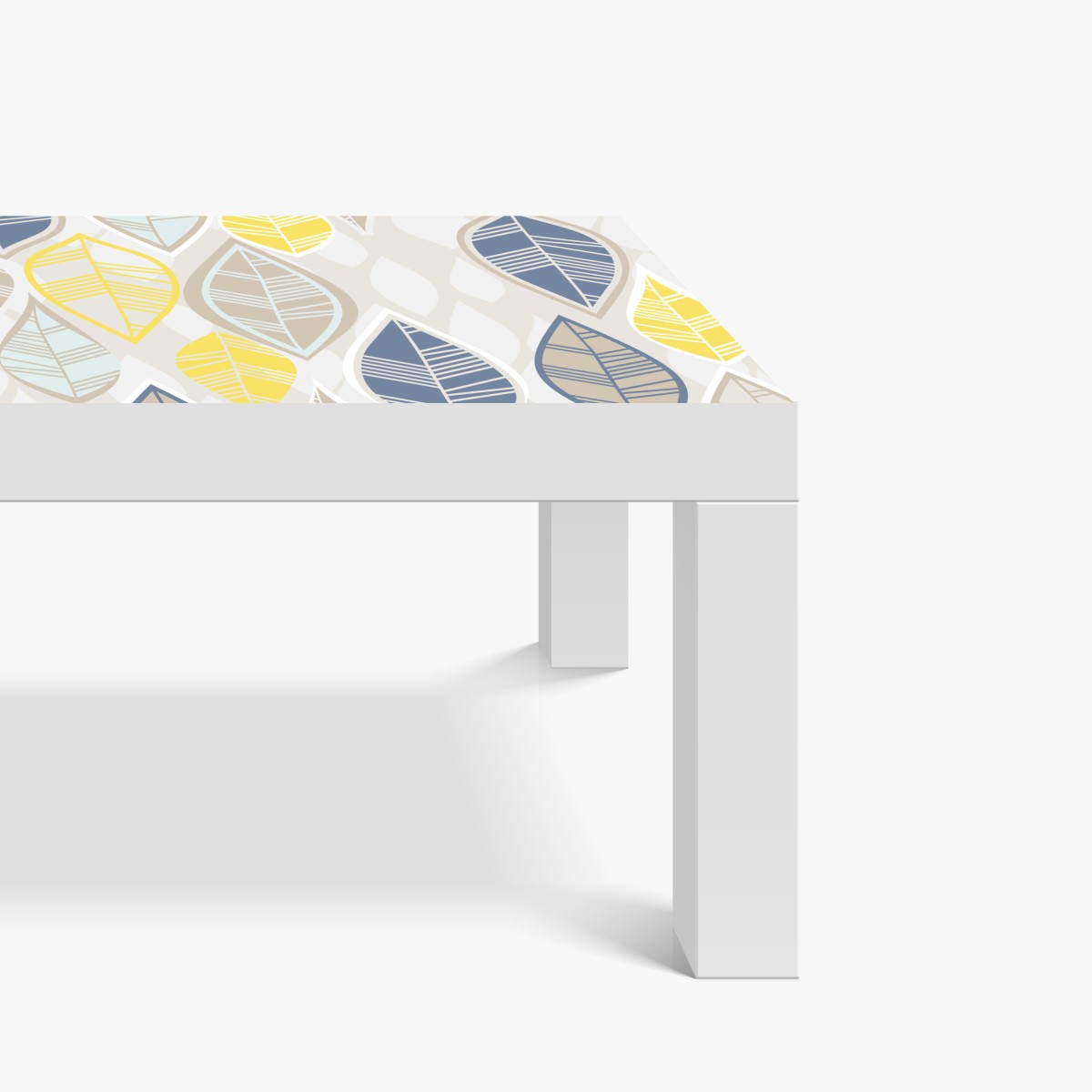 Naklejka na biurko i stół skandynawski wzór liści w stonowanych kolorach – Wallissimo® Naklejka na biurko i stół skandynawski wzór liści w stonowanych kolorach – Wallissimo®