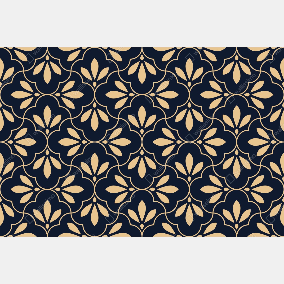 Naklejka na biurko i stół granatowo-beżowy ornament – Wallissimo® Naklejka na biurko i stół granatowo-beżowy ornament – Wallissimo®