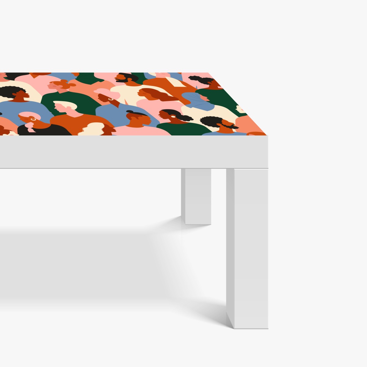 Naklejka na biurko i stół wzór portretów zróżnicowanej społeczności – Wallissimo® Naklejka na biurko i stół wzór portretów zróżnicowanej społeczności – Wallissimo®